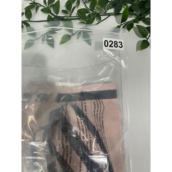 New Balance XL Space Pink Sports Bra With Back Straps & Ribbed Design - Picture 10 of 10